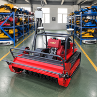 Robot tondeuse à chenilles télécommandé GPS, moteur brushless 850W, broyeur à fléaux pour fermes solaires - Vente chaude usine