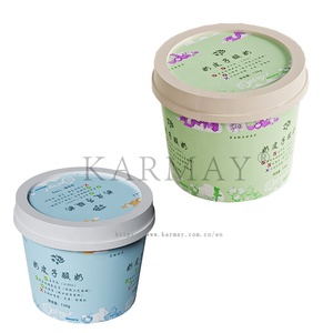 365ml 12OZ Crème Top Yogourt GREC yaourt Tasses avec couvercle dans le moule Label base de crème sure - Product Image 4