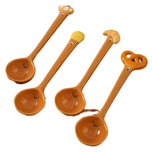 Cuillère en céramique à long manche créative et de grande valeur avec un design d'animation de dessin animé frais et mignon pour les enfants, pour le pain, le riz et le <span class=keywords><strong>petit</strong></span>-déjeuner - Product Image 5