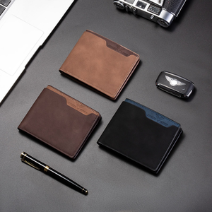 थोक पुरुषों के छोटे चमड़े के बटुए व्यवसाय मल्टी कार्ड स्लॉट वॉलेट के लिए सिक्के पर्स कार्ड धारक - Product Image 1