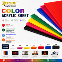 Plaque acrylique colorée GORLDE 2-20mm résistante aux UV, panneau PMMA découpé sur mesure pour enseignes, présentoirs, décoration, caissons lumineux, OEM ODM