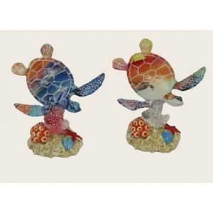 Custom Shape Resin Sea Turtle Sculpture for Home Decor Tropical Beach Tourist Gifts Epoxy Resin <b>Crafts</b> Ornament for Home - Product Image 1