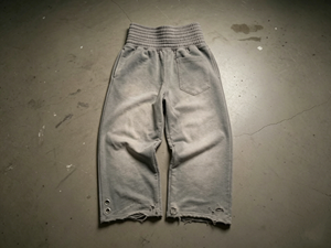 hongguan High Street Distressed acid Washed Print Ripped <b>Sweatpants</b> Men Custom High waisted <b>Oversized</b> Wide Leg Baggy <b>Sweatpants</b> - Product Image 2