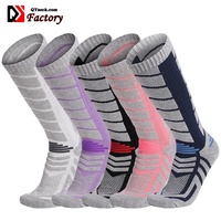 Chaussettes de ski montantes pour hommes, épaisses et matelassées en tissu éponge, avec technologie Coolmax, pour la randonnée, vente en gros