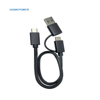 Câble de charge et de données USB-A vers USB-C mâle 2-en-1 PD60W 3A à 5 cœurs
