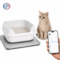 SIMITIPET Monitor de Arenero Inteligente, Báscula de Peso para Gatos y Rastreador de Salud con Aplicación, Báscula Electrónica Inteligente para Areneros de Gatos