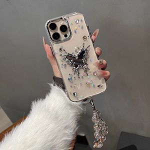 High-End di lusso epossidico Flash diamante ali d'angelo per iPhone 16 <span class=keywords><strong>Pro</strong></span> <span class=keywords><strong>Max</strong></span> 15 ragazze studente Glitter galvanica pezzi <span class=keywords><strong>14</strong></span> 13 12 - Product Image 4
