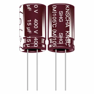 KNSCHA 10000hrs lifeitme electrolytic capacitor 15uf 400V 10*16mm smps capacitors