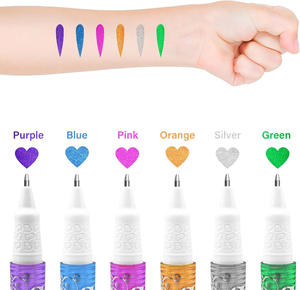 ชุดรอยสักผงกลิตเตอร์ลายการ์ตูนสำหรับเด็กชุดสักชั่วคราวกึ่งถาวรสำหรับงานปาร์ตี้บนเวที - Product Image 5