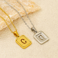 Collar con Colgante de Letra Moderno de Alta Calidad, Chapado en Oro de 18k, Impermeable, con Inicial Personalizada, Collar con Nombre del Alfabeto para Mujer
