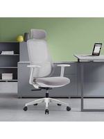 Chaise de bureau exécutive moderne JOHOOFURNITURE, inclinable, en acier inoxydable, hauteur réglable, pour salle de réunion, robuste et confortable