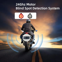Impermeable 2,4 Ghz motocicleta BSD cambio de carril asistencia microondas Radar Sensor punto ciego sistema de monitoreo para motocicletas