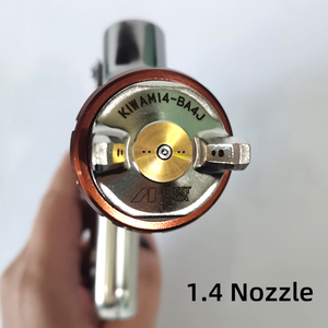 Pistola de Pulverización Neumática de Alta Atomización Manual, Pulverizador de Pintura Automotriz de Acero Inoxidable, Calibre 1,4, W400, Japón - Product Image 6