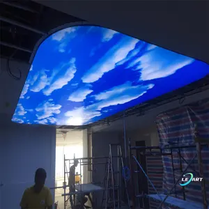 建筑照明灯具配件室内织物紫外印花聚氯乙烯拉伸天花板蓝天设计
