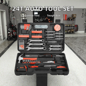 للبيع بالجملة مجموعة أدوات مركبة 24 طن S2 مثقاب إصلاح مقبس وجع حقيبة كماشة منزلية للاستخدام المنزلي - Product Image 2
