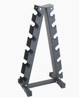 Support de haltères multifonctionnel Type-A pour entraînement de force, réglable, en caoutchouc, pour haltères de gym à tête ronde ou triangulaire