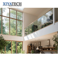 XIYATECH bonne qualité en acier inoxydable tuyau carré garde-corps en verre conception de gril de balcon