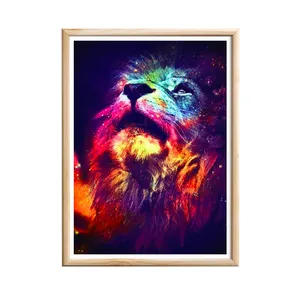 Pintura de animales personalizada para decoración del hogar, mosaico de diamantes de imitación de colores, regalo