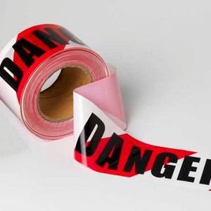 Nguy hiểm xây dựng khu vực cảnh báo băng không dính màu đỏ trắng sọc chướng ngại vật thận trọng <span class=keywords><strong>PE</strong></span> vật liệu nhựa rào cản Băng - Product Image 6