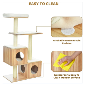 Élégante étagère flottante pour chaton, robuste perchoir <span class=keywords><strong>de</strong></span> fenêtre pour chat, hamac suspendu en bambou écologique, amovible, lavable, mignon, lit et siège pour - Product Image 3