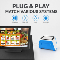 Lecteur de codes-barres omnidirectionnel YUANAIDC 1D 2D de bureau, scanner de codes QR, lecteur de codes-barres USB filaire pour supermarché, commerce de détail, point de vente