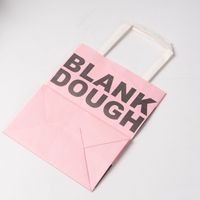 Sac cadeau personnalisé de luxe en carton pour filles, avec ruban rose et poignée, pour bougies, artisanat, aliments, cadres photo, matériaux recyclés