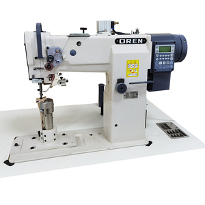 Máquina <span class=keywords><strong>de</strong></span> coser industrial <span class=keywords><strong>de</strong></span> alta velocidad para cuero, con cama trasera tipo poste, para coser bolsas <span class=keywords><strong>de</strong></span> equipaje, con accionamiento directo por ordenador RN-8365DM - Product Image 3