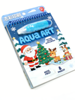 Tableau de dessin à l'eau personnalisable pour enfants, série Noël, ensemble de livres de peinture à l'eau portables et réutilisables