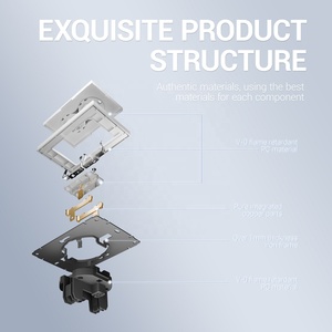 2 gang điện 16A ổ cắm Đức tiêu chuẩn Outlet với tiêu chuẩn nối đất Schuko đôi ổ cắm Pug Ổ Cắm Châu Âu cho nhà - Product Image 6