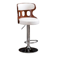 Chaise haute pivotante de comptoir en cuir synthétique de luxe moderne pour usage commercial dans les bars, cuisines, restaurants