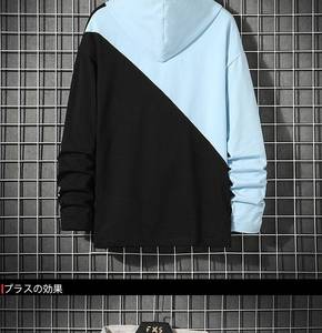 All'ingrosso abbigliamento da <span class=keywords><strong>uomo</strong></span> tirate su T-shirt da <span class=keywords><strong>giovane</strong></span> maglione da adolescente alla <span class=keywords><strong>moda</strong></span> Patchwork maglione da <span class=keywords><strong>uomo</strong></span> con cappuccio - Product Image 2