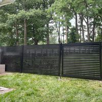 Système de clôture à persiennes horizontales durable, lames en alliage d'aluminium haute résistance, intimité garantie, sans entretien, revêtement anti-rouille