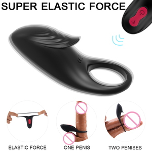 S-HANDE Stimolatore Clitorideo in Silicone, Guaina per Pene con Lingua Vibrante, Anello Fallico Grande, Giocattolo Sessuale per Uomo e Coppia - Product Image 6