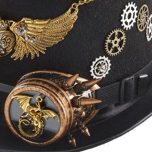 Sombrero Victoriano Steampunk Gótico Medieval Retro para Hombre y <span class=keywords><strong>Mujer</strong></span>, Sombrero <span class=keywords><strong>de</strong></span> Caballero, Sombreros Mágicos, Accesorios <span class=keywords><strong>de</strong></span> Disfraces <span class=keywords><strong>de</strong></span> Halloween, Sombrero Steampunk - Product Image 3