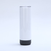 Gobelet isotherme Bluetooth 20 oz en acier inoxydable à double paroi, portable pour voiture, avec sublimation thermique