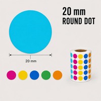 Rouleau d'étiquettes rondes à code couleur personnalisé pour la gestion des médicaments, autocollant adhésif permanent pour chariots à médicaments et boîtes à pilules