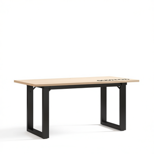 Tavolino da Caffè con Struttura a O in Legno Massello di Pino e Acciaio, 39.4x19.7x17.7 Pollici, Arredamento Moderno Industriale per Soggiorno - Product Image 1