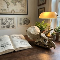Hiasan Dinding Resin Triceratops Simulasi Antik, Ornamen Dinding Kerajinan Resin, Dekorasi Dinosaurus untuk Restoran, Bar, Hotel, Dinding Latar Belakang