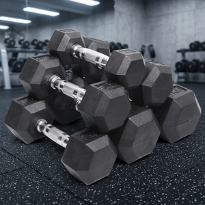 High Quality Coexistence Adjustable Cast Iron Chrome Dumbbell Set 45lb 50kg 60 110 lb Gym <b>Free</b> <b>Weights</b> Lifting Custom Color - Product Image 3