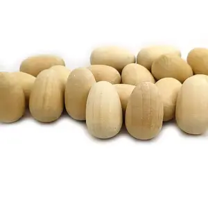 Oeufs DIY Pâques Premium En Bois Non Peint Classique Décoration De La Maison Souvenir Europe Bois Folk Art Poli Bois Naturel Artisanat Plateau