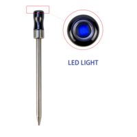 Termometer Daging Digital Nirkabel Pintar 165ft, Bacaan Instan, Bluetooth, Termometer Jarak Jauh dengan Aplikasi, Gagang Keramik