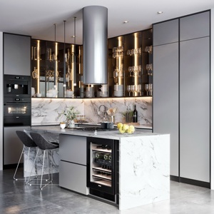 Mobili da Cucina Modulari RTA a Forma di <span class=keywords><strong>L</strong></span> o a U, Moderni, Impermeabili, Ecologici con <span class=keywords><strong>Isola</strong></span> e Guide per Cassetti - Product Image 6