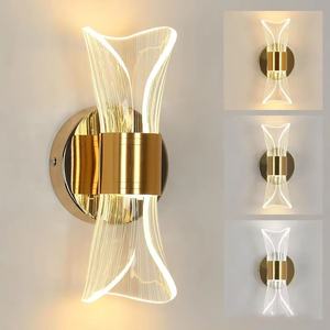 Applique murale LED en acrylique de style moderne, <span class=keywords><strong>lampe</strong></span> murale décorative en fer pour chambre à coucher et salle de lecture - Product Image 1