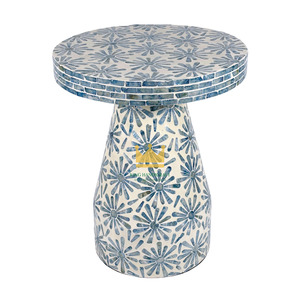 Table basse en nacre incrustée, meubles vintage en nacre, table basse en nacre incrustée en provenance du Vietnam - Product Image 1
