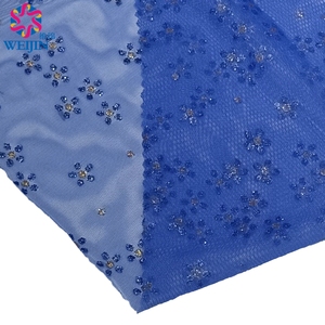 Tissu imprimé Weijin en maille power nylon-spandex 65g, uni, effet feuille, tulle, tricoté chaîne, crêpe doux, pour vêtements de loisirs et de scène - Product Image 3