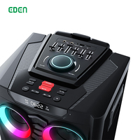 Caisson de basses amplificateur LED, double caisson de basses de 10 pouces, lampe clignotante colorée, haut-parleur en bois professionnel