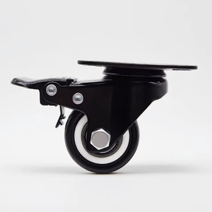 Rolos giratórios de 2 polegadas Rodízios giratórios com rolamento de esferas e fechaduras de segurança móveis PP rodízios cadeira de escritório móveis rodas - Product Image 4