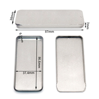 Échantillon gratuit, vente en gros personnalisée, boîte miniature portable recyclable à pousser-tirer, boîte en fer pour baume solide, boîte en étain pour bonbons