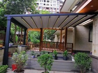 Système de pergola motorisée pliante en aluminium pour extérieur, pergola rétractable pour patio, pergola extérieure de haute qualité