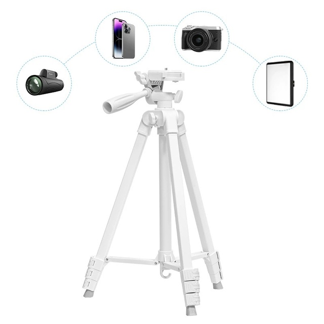 Multi-Functional Portable Tripod - Fits Camera/Phone/Telescope/Projector for Selfie & Live Streaming